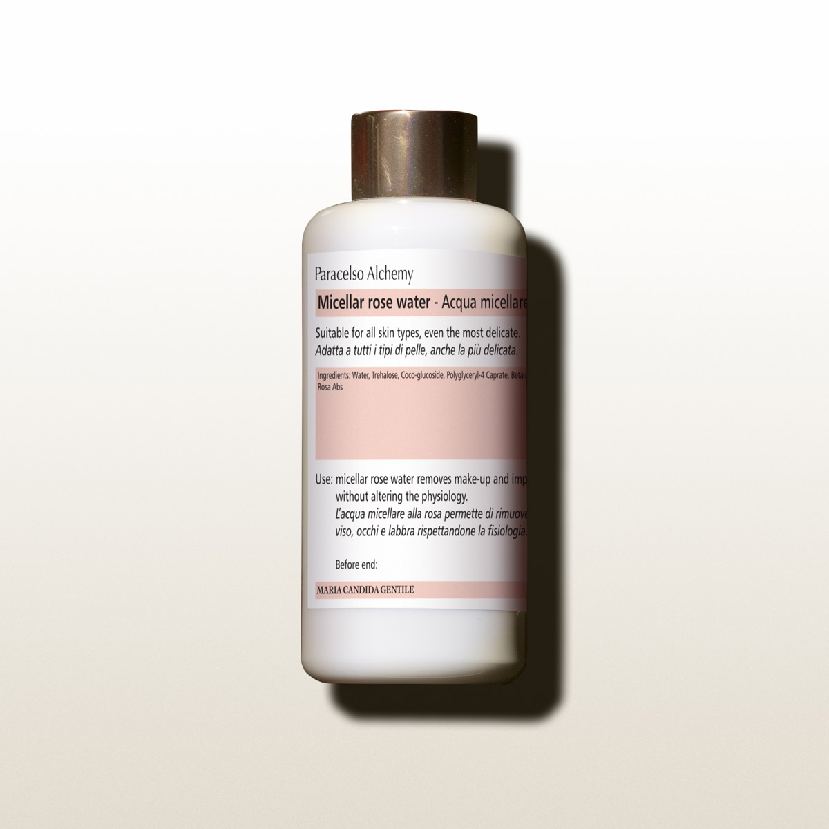 Acqua micellare alla rosa da della linea Paracelso Alchemy di Maria Candida Gentile